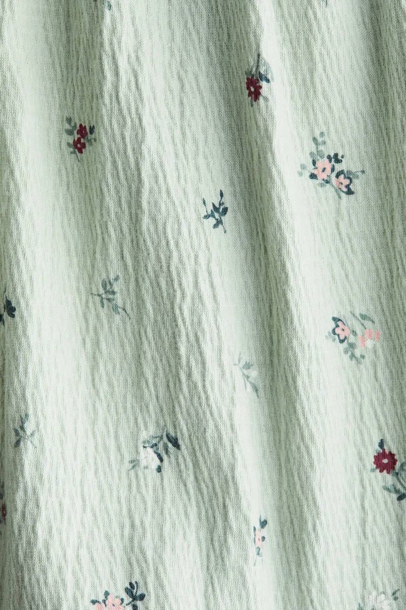 اتش اند ام فستان من القطن المجعد