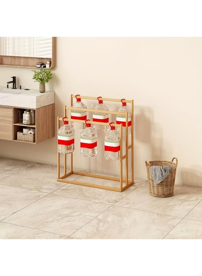 WALALLA 3-Tier Large Capacity Freestanding Wood Folding Towel Rack, Bamboo Ladder Towel Holder, Drying Stand, Bathroom Bath Organizer Rack, Modern Rust-Resistant Bathroom Organizer for Space Saving - Image 3