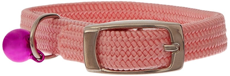 OmniPet Kool Kat Elastic Cat Safety Collar with Bell, Pink, 8" - Image 2