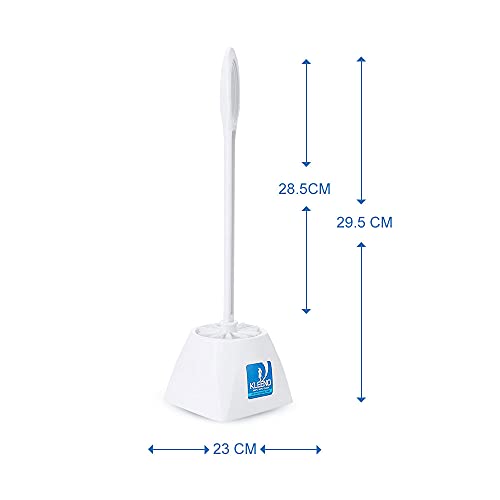 Kleeno Cello Plastic Eco Round Toilet Brush with Holder Pack of 1, Blue |360 Degree Crimped Bristles, Easy to Hanging & Store Stand |Toilet Cleaning Brush for Western and Indian Toilet, Bathroom for Cleaning - Image 5