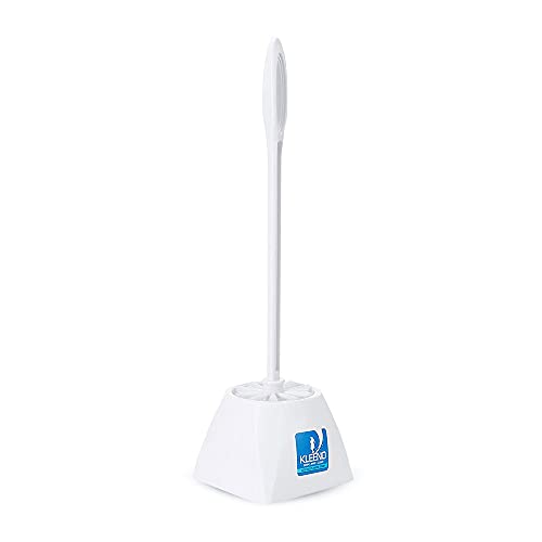 Kleeno Cello Plastic Eco Round Toilet Brush with Holder Pack of 1, Blue |360 Degree Crimped Bristles, Easy to Hanging & Store Stand |Toilet Cleaning Brush for Western and Indian Toilet, Bathroom for Cleaning - Image 1