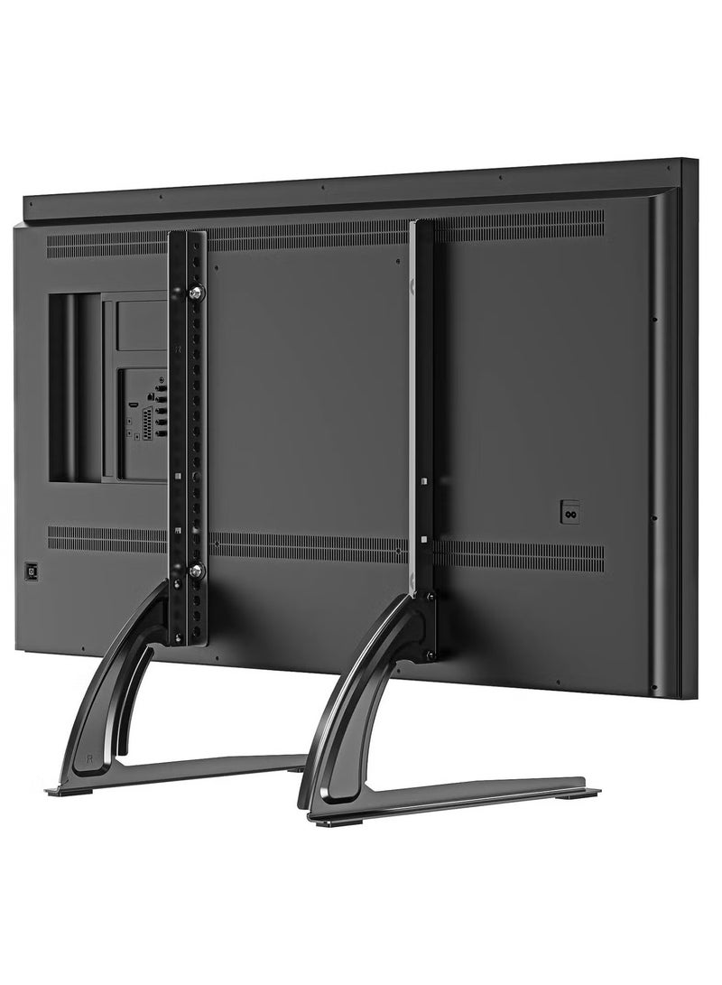 TIGER حامل تلفاز عالمي للطاولة لشاشات 27-55 بوصة – ارتفاع قابل للتعديل، قاعدة متينة لشاشات LCD/LED/Plasma، يتحمل حتى 88 رطل، متوافق مع VESA 800x400mm – تركيب تلفاز آمن وعصري للمنزل والمكتب - Image 1