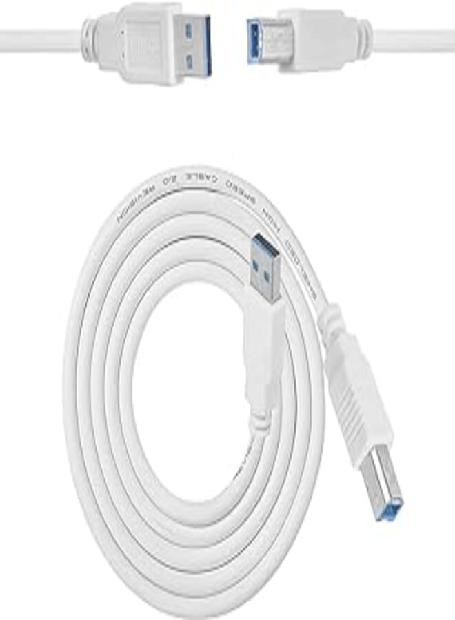 Exon X1103 USB 3.0 Printer Cable Male to Male for Scanner/Printer HP, Canon, Dell, Epson, Lexmark, Xerox, Samsung and More 5Meters - Black