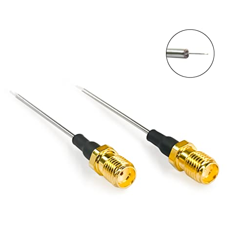 UU TOJOIN TOJOIN SMA Female to PCB Solder Coaxial Cable 047 Semi-Rigid Cable 12.5GHZ Semi Steel Cable 2 inches (5cm) 2PCS - Image 2