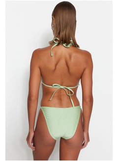 trendyol Green Cut Out/Window High Leg Bikini Bottom TBESS23BA00014  - Image 3