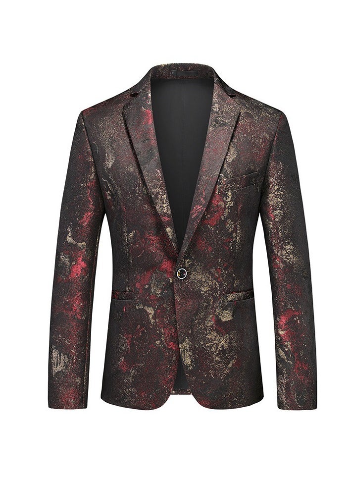Shougu Trendy Patterned Men's Suit Jacket  - Image 1