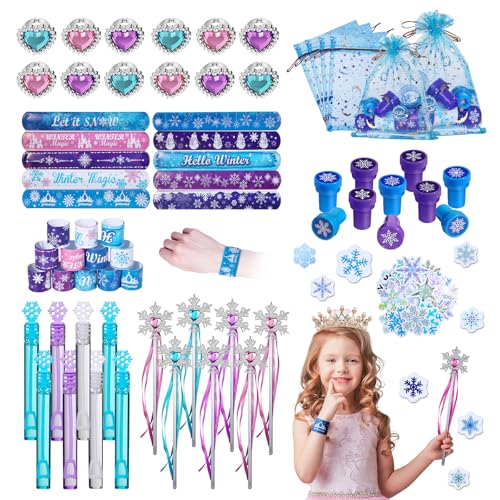 Vanblue 122Pcs Frozen Party FavorsPrincess Frozen Birthday Party decorations Winter Snowflake Party Supplies for Girl Kids Goodie Bag Stuffers Pinata Filler Classroom Rewards - Image 1