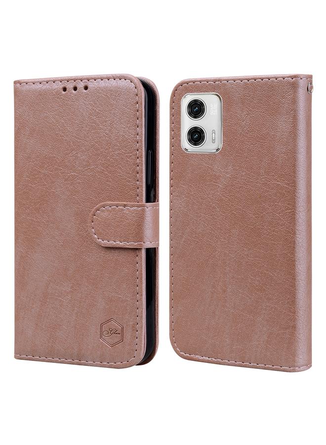 اس-توب جراب لهاتف Motorola Moto G73 مصنوع من الجلد الزيتي ومصنوع من مادة البولي يوريثان الحراري - Image 1