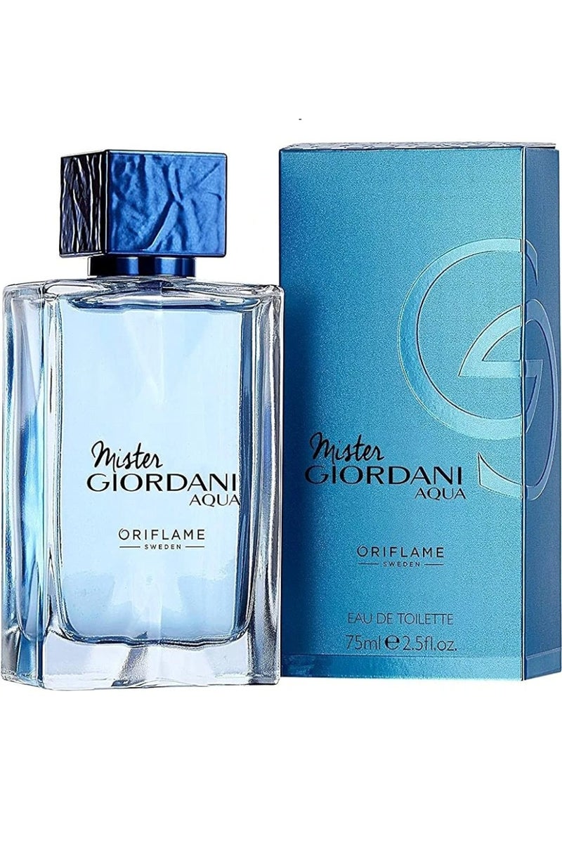 Oriflame Mister Giordani Aqua Eau de Toilette 75ml  - Image 1
