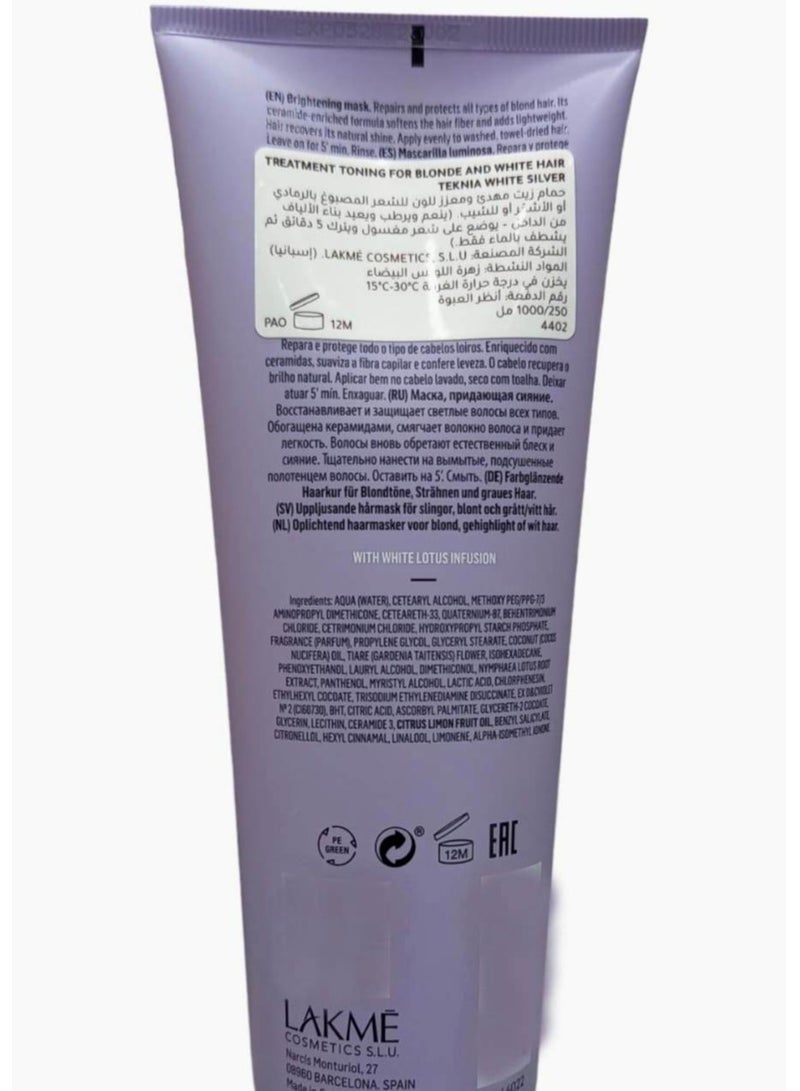 Teknia White Silver Hair Mask 250ml - Image 2