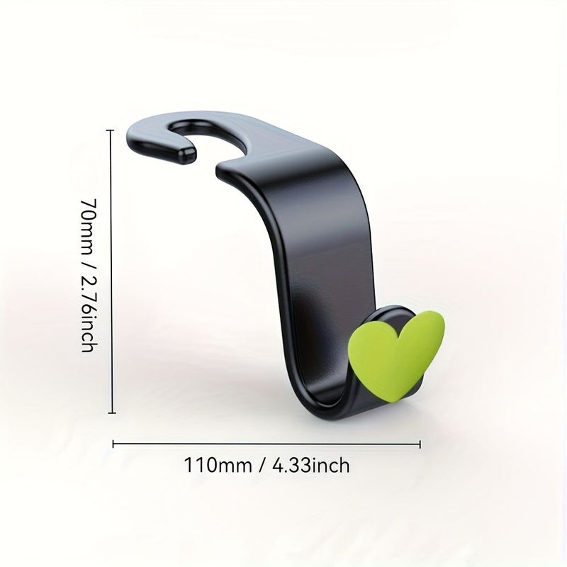 Pink Heart Shaped Car Seat Back Hook Creative Hidden Storage Universal Accessory - Image 4