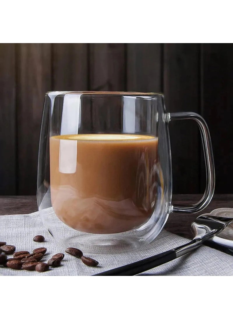 Octopus Bazaar - Coffee Cups Set of 2 Latte - Americano Double Walled Handmade Cups and Mugs - Image 1