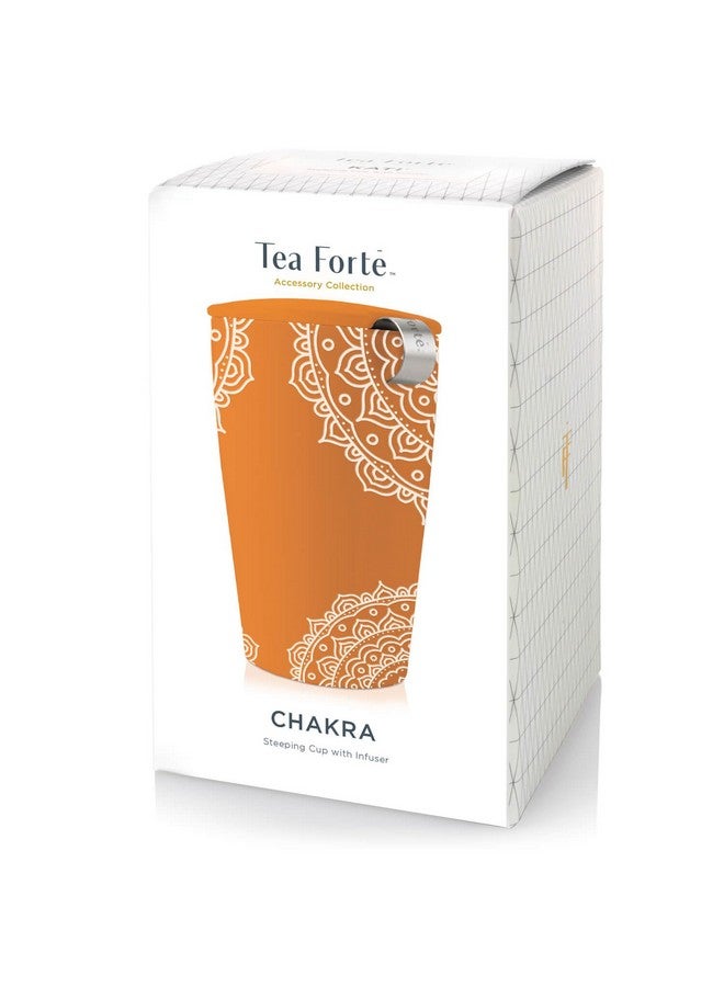 Tea Forte Tea Forte Chakra Double-Walled Ceramic Kati Cup with Removable Stainless Steel Infuser Basket and Lid, Steeps 12 oz Loose Leaf Tea, Lid and Cup Dishwasher & Microwave Safe  - Image 2
