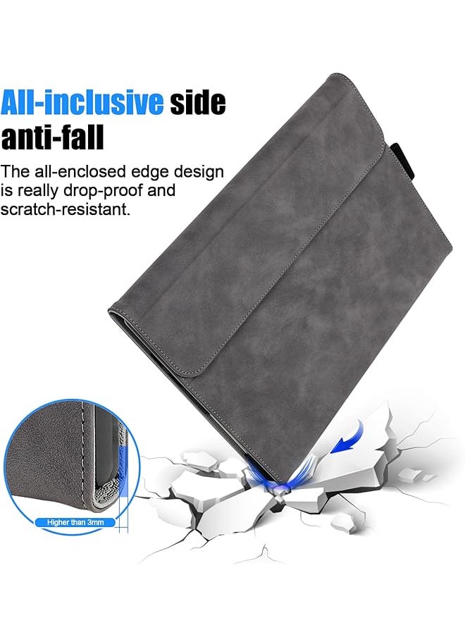 erorex Case For Microsoft Surface Pro 11 Tablet 2024 13Inch With Accessory Pouch And Stylus Holder Slim Envelope Sleeve Bag Laptop Tablet Carrying Cover For Surface Pro 11 Pro 10 Pro 9 Gray  - Image 5