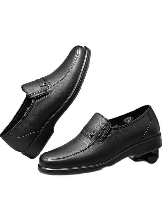 Spider King Men'S Casual Leather Shoes, Business Formal Shoes, Slip-On Dad Shoes, Cowhide Sole, Versatile, 22385, Black, Size 37 - Image 3