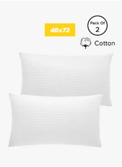 TNGames 2-Pack,Luxury Ultra-Soft Rectangular Cotton Anti-Allergy Stripe Pillow | 48x74cm  - Image 1