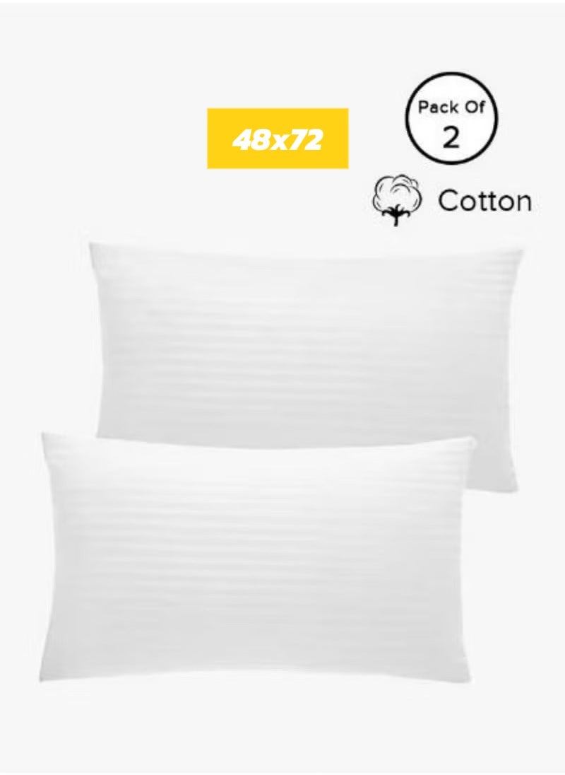 TNGames 2-Pack,Luxury Ultra-Soft Rectangular Cotton Anti-Allergy Stripe Pillow | 48x74cm  - Image 1