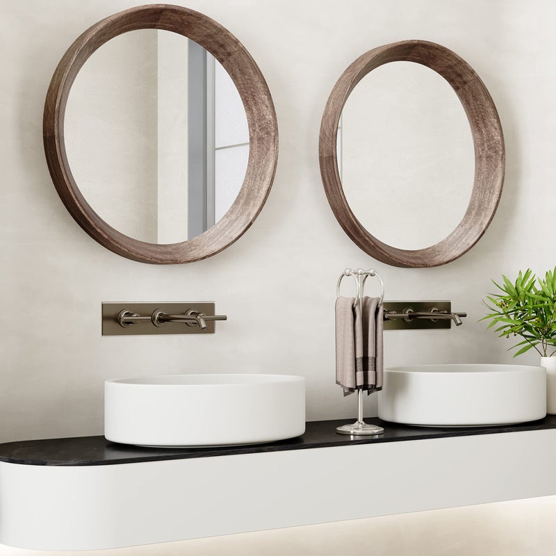 BGL Fingertip Towel Holder Stand Hand Towel Ring for Bathroom or Kitchen Vanity Countertops to Store Hand Towels Washcloths or dishcloths - 2 Hanging Rings，17" High-Chrome - Image 4