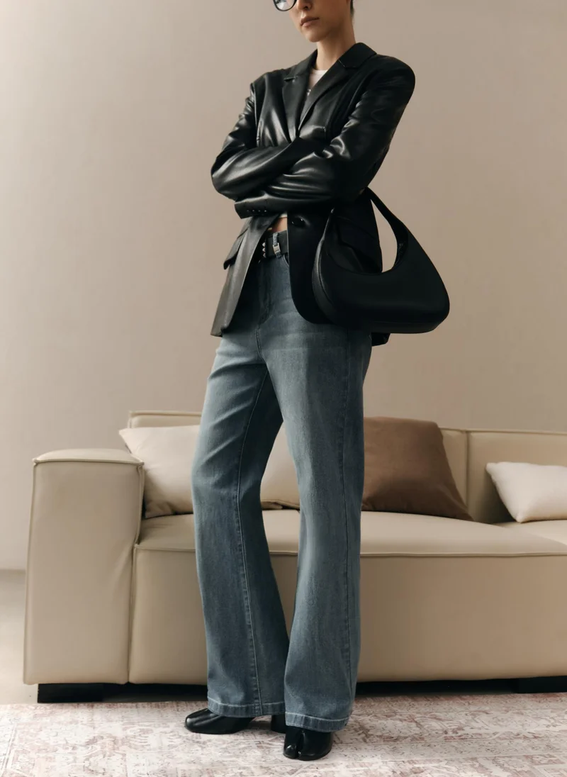 Lichi Straight light-wash denim jeans