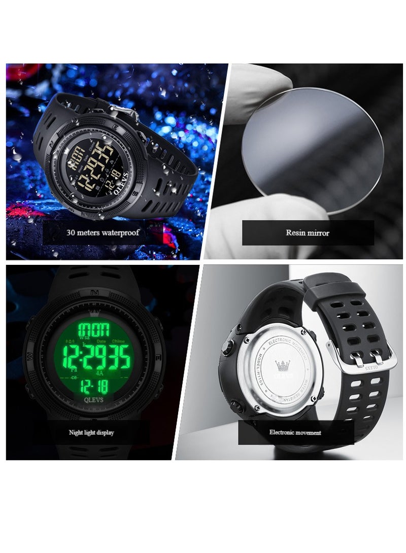 أوليفز ساعة Oli OLEVS1109 الرياضية الإلكترونية كرونوغراف للرجال، بتصميم عصري، وشاشة عرض واحدة - Image 2