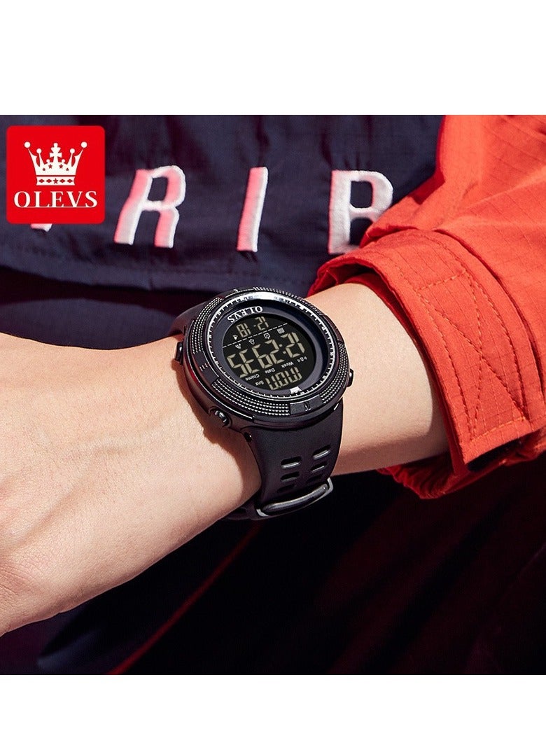 أوليفز ساعة Oli OLEVS1109 الرياضية الإلكترونية كرونوغراف للرجال، بتصميم عصري، وشاشة عرض واحدة - Image 4