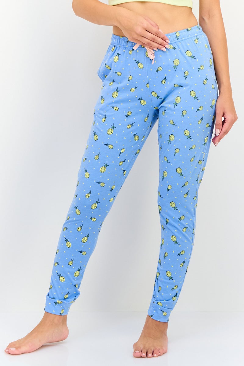 Zivame x Rosaline Women Allover Print Drawstring Pajamas, Multicolor - Image 1