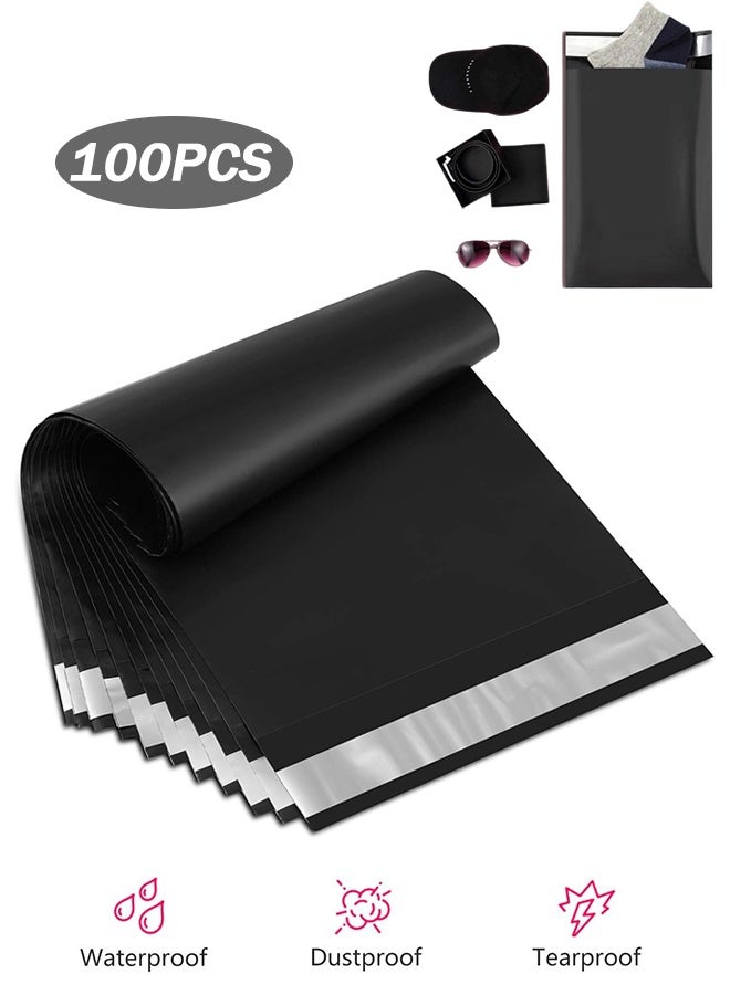 Sweet Life 100Pack Poly Mailers, 6x9 Inch Black Mini Shipping Bags Strong Mailing Envelopes Thick Self Seal Adhesive Waterproof and Tear Proof Boutique Postal Small Business for Jewelry and More - Image 1