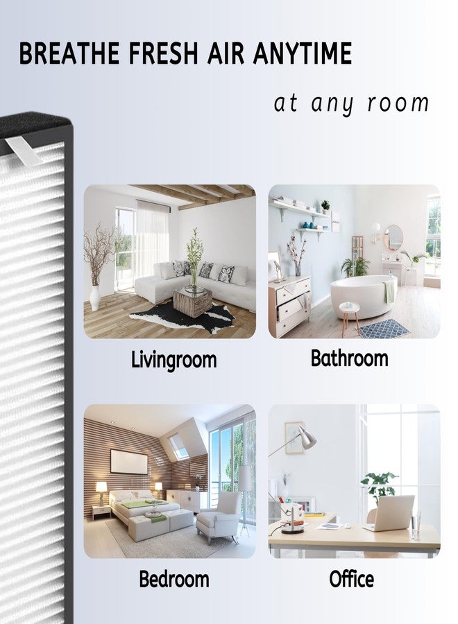 نيسبيرا فلتر بديل Nispira 182550 متوافق مع جهاز تنقية الهواء Bionaire BAP536UV-U Holmes HAP537UV / 2141139، 3 مجموعات (HEPA + كربون) - Image 5