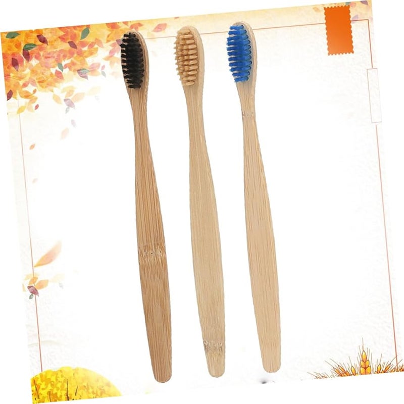 فرشاة أسنان ناعمة من الخيزران البيج للثة الحساسة بشعيرات طبيعية للكبار عبوة واحدة - Image 5