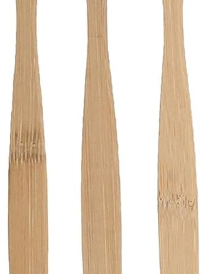 فرشاة أسنان ناعمة من الخيزران البيج للثة الحساسة بشعيرات طبيعية للكبار عبوة واحدة - Image 1