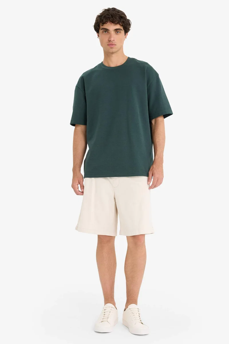 Defacto Oversize Crew Neck Short Sleeve Thick T-Shirt