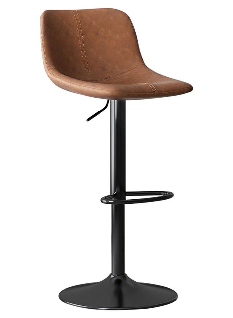 شاربدو كراسي بار، كرسي بار من الجلد، كرسي بار مرتفع مريح قابل للتعديل مع دوران 360 درجة، مثالي لطاولة المطبخ المنزلية أو تناول الطعام أو مسند القدمين المرتفع - Image 1