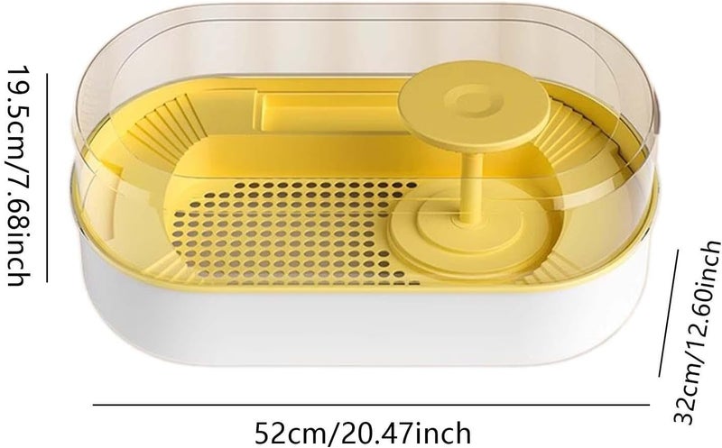 Aquatic Environment for Turtles and Frogs with Breeding Area, Yellow - Image 2