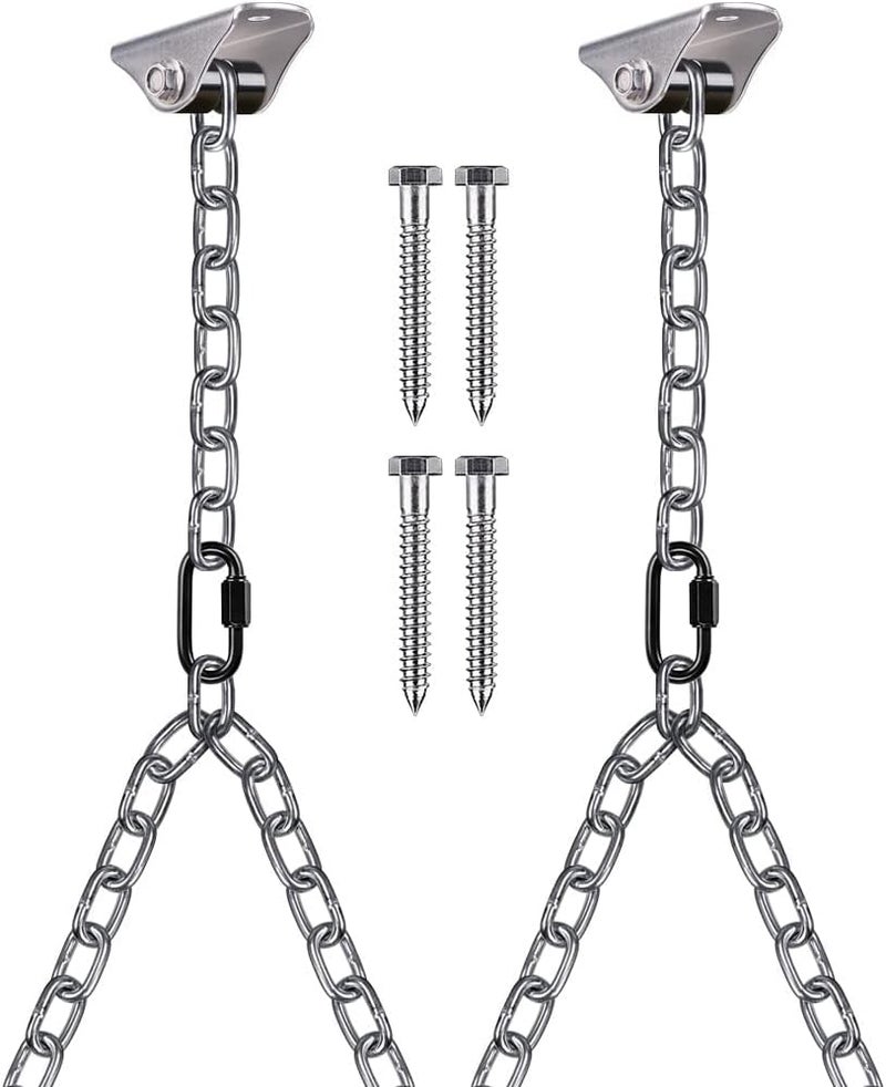 BeneLabel Set of 2 Heavy Duty Porch Swing Hanging Chain Kit, Hammock Chair Hardware for Indoor Outdoor Playground Hanging Chair Hammock Chair Punching Bags - Image 1
