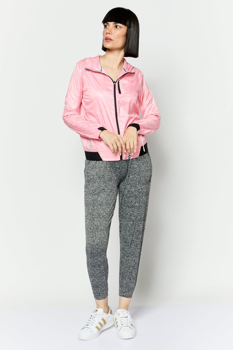 Aape By A Bathing Ape Women Graphic Print Windbreaker Jacket, Pink - Image 4