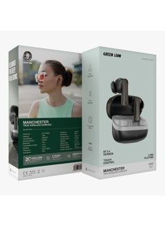 GREEN LION Manchester True Wireless Earbuds with Bluetooth 5.4 & Low Latency Mode, 4H Playtime, Fast Charging, 8mm Drivers & Long Standby/ Ergonomic Noise-Isolating In-Ear Headphones for Music, Calls & Gaming - Black  - Image 4