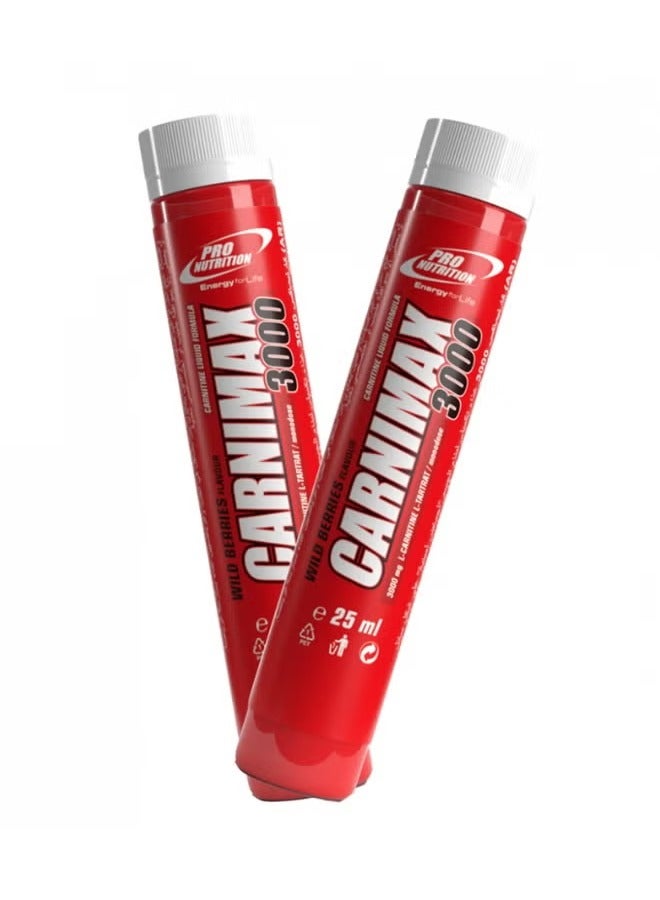 PRO NUTRITION Carnimax L-CARNITINE 3000 Cranberry Flavored Fat Burner 20 ampoules  - Image 2