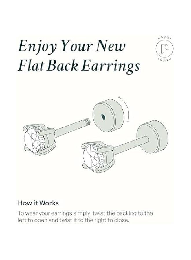 14K Gold Plated Solid 925 Sterling Silver Post Flat Back Stud Earrings for Women | Cartilage Helix Piercing | Cubic Zirconia Earrings - Image 5