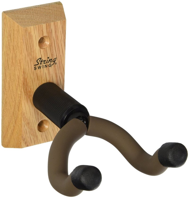 String Swing 4 Pack Oak Wall Mount Guitar Hanger Guitar Hook for Wall Hardwood Guitar Wall Hanger Wall Mounted Guitar Holder Guitar Accessories CC01KO4 Made in USA