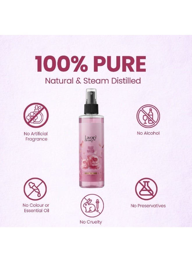LAVORY BEAUTY Natural Rosewater - For Skin & Face with Rose Centifolia Flower Extract - 250 ml - Image 5