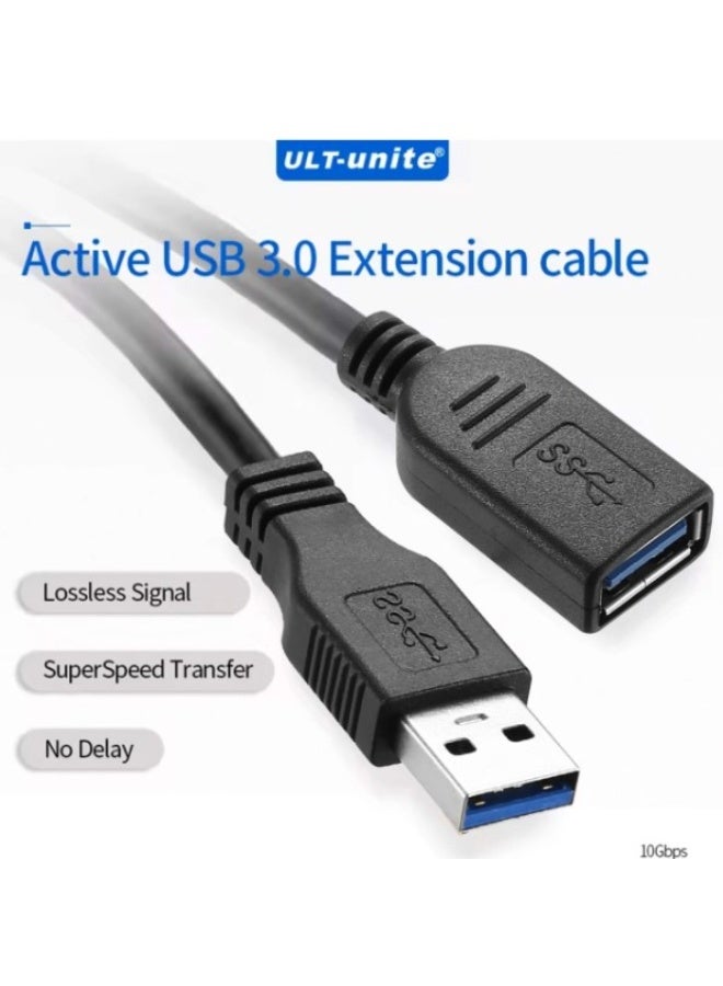 Haing USB 3.0 AM to USB AF Blue Cable 1M - Image 4