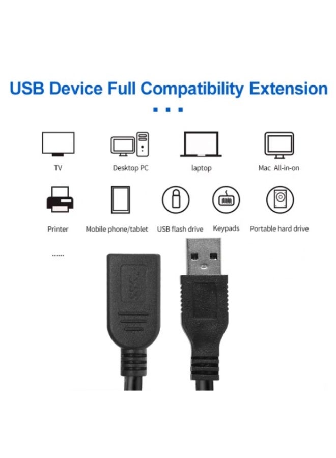 Haing USB 3.0 AM to USB AF Blue Cable 1M - Image 2