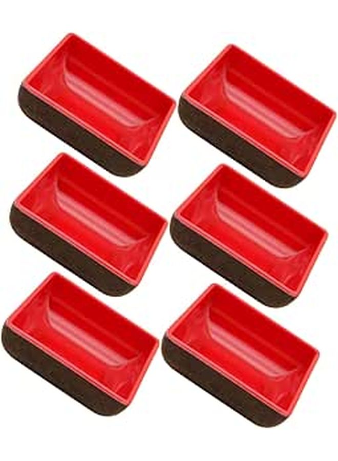 6 Square Sauce Dishes For Soy Sauce Vinegar Mustard Chili Oil 6 Pcs Set - Image 1