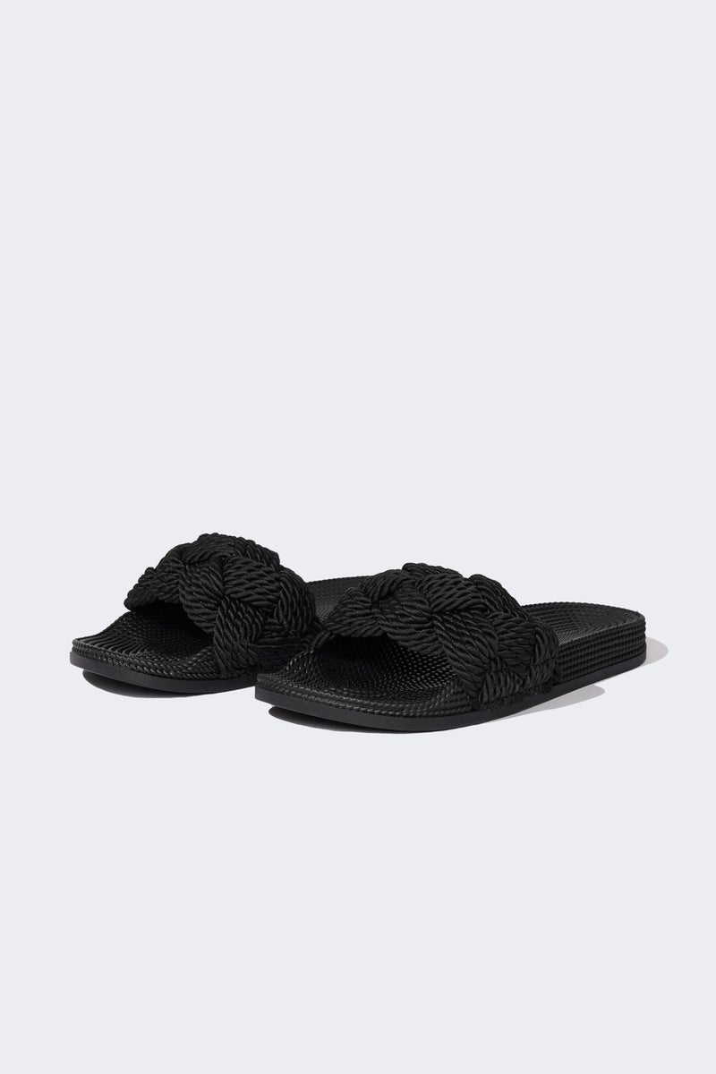DeFacto Black Woman Woman High Sole Single Strap Slippers Casual - Image 1