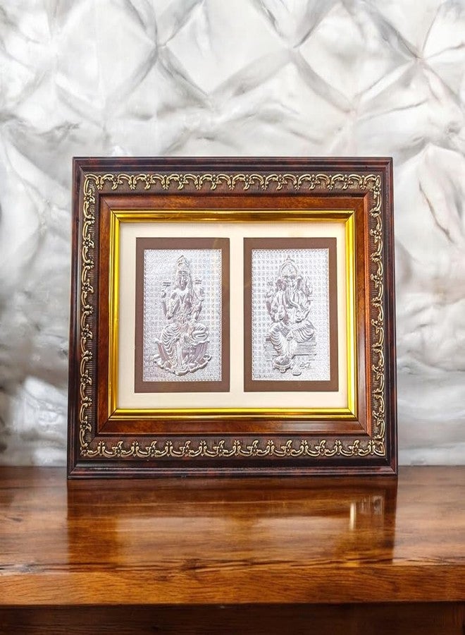 DK trades® Laxmi & Ganesh Ji Frame | Frames for Table, Temple, Wall, Mandir, Gym, and Outdoor Spaces, for Home Décor (27 cm x 19 cm x 2 cm) - Image 2