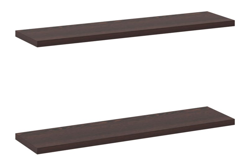 Madhuran MDF Wooden Wall Mounted Decorative Shelf Racks Tier 2 (Matte Finish, Wenge) / Decoration Items Library Living Room Kitchen Storage Bathroom Homeshower Organiser - Image 5