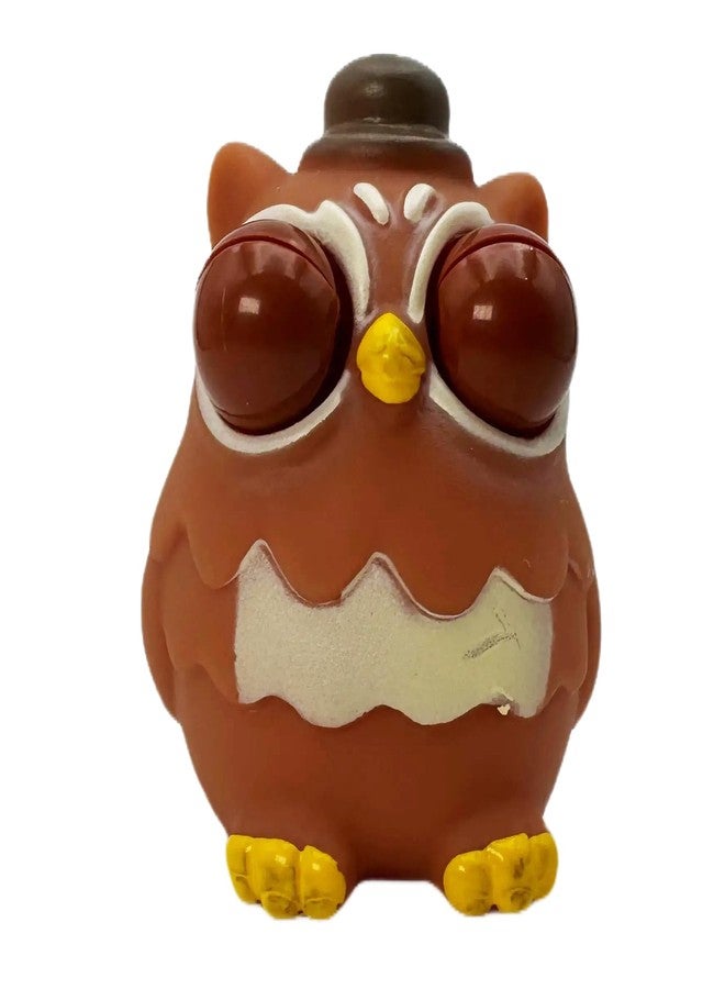 Buko Cute Owl Shaped Decompression Fidget Toy with Popping Eyes - Stress Relief Gadget for Kids and Adults (Brown Owl) - Image 1