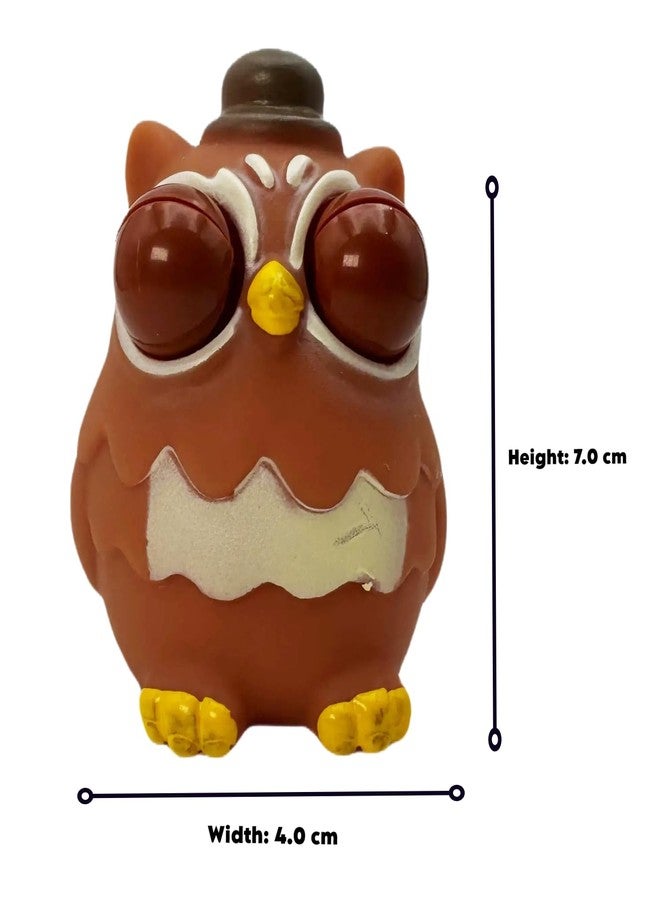 Buko Cute Owl Shaped Decompression Fidget Toy with Popping Eyes - Stress Relief Gadget for Kids and Adults (Brown Owl) - Image 5