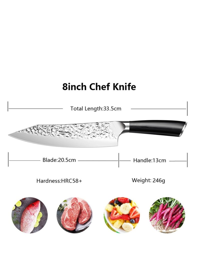 Astylway Astylway Chef Knife Starter 8 inch Super Sharp Chef's Knife Home Cook Kitchen Knife  Premium Carbon Stainless Steel Universal knife with Ergonomic Wooden Handle in Gift Box  - Image 2