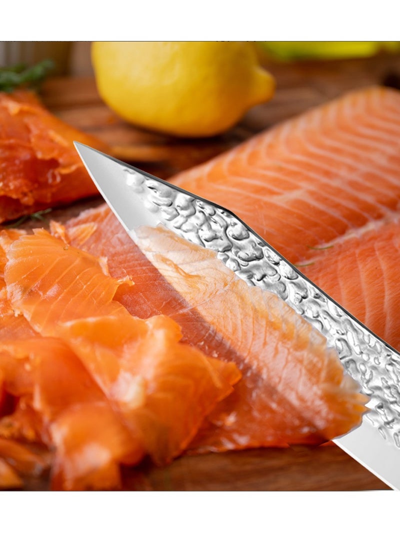 Astylway Astylway Chef Knife Starter 8 inch Super Sharp Chef's Knife Home Cook Kitchen Knife  Premium Carbon Stainless Steel Universal knife with Ergonomic Wooden Handle in Gift Box  - Image 4